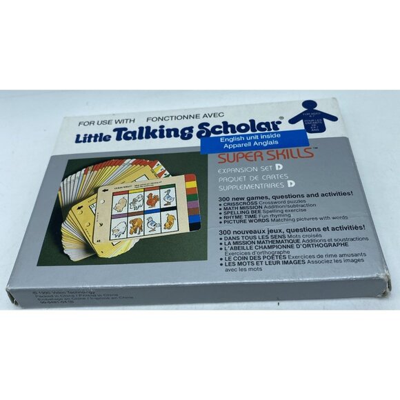 Vintage 1989 Vtech Little Talking Scholar Toy Original Set And 3 Expansion Sets - Picture 16 of 16